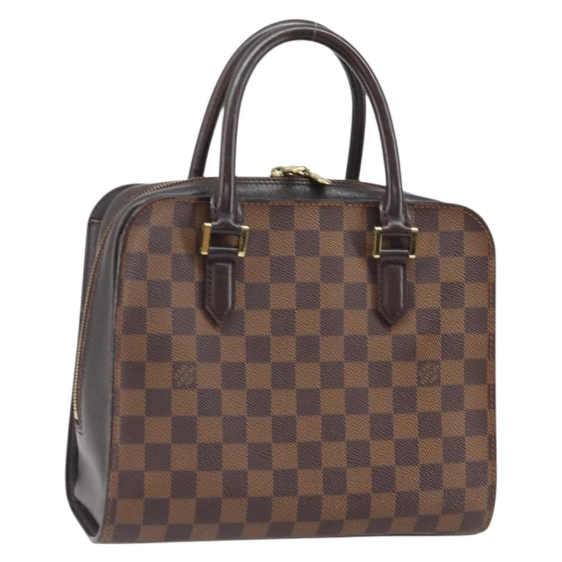 Louis Vuitton Triana Damier Ebene Canvas Women's Handbag N51155: Louis Vuitton Triana Damier Ebene Canvas Women's Handbag N51155 This Louis Vuitton Triana handbag features the signature Damier Ebene canvas in a classic brown checkered pattern. Designed for women, i