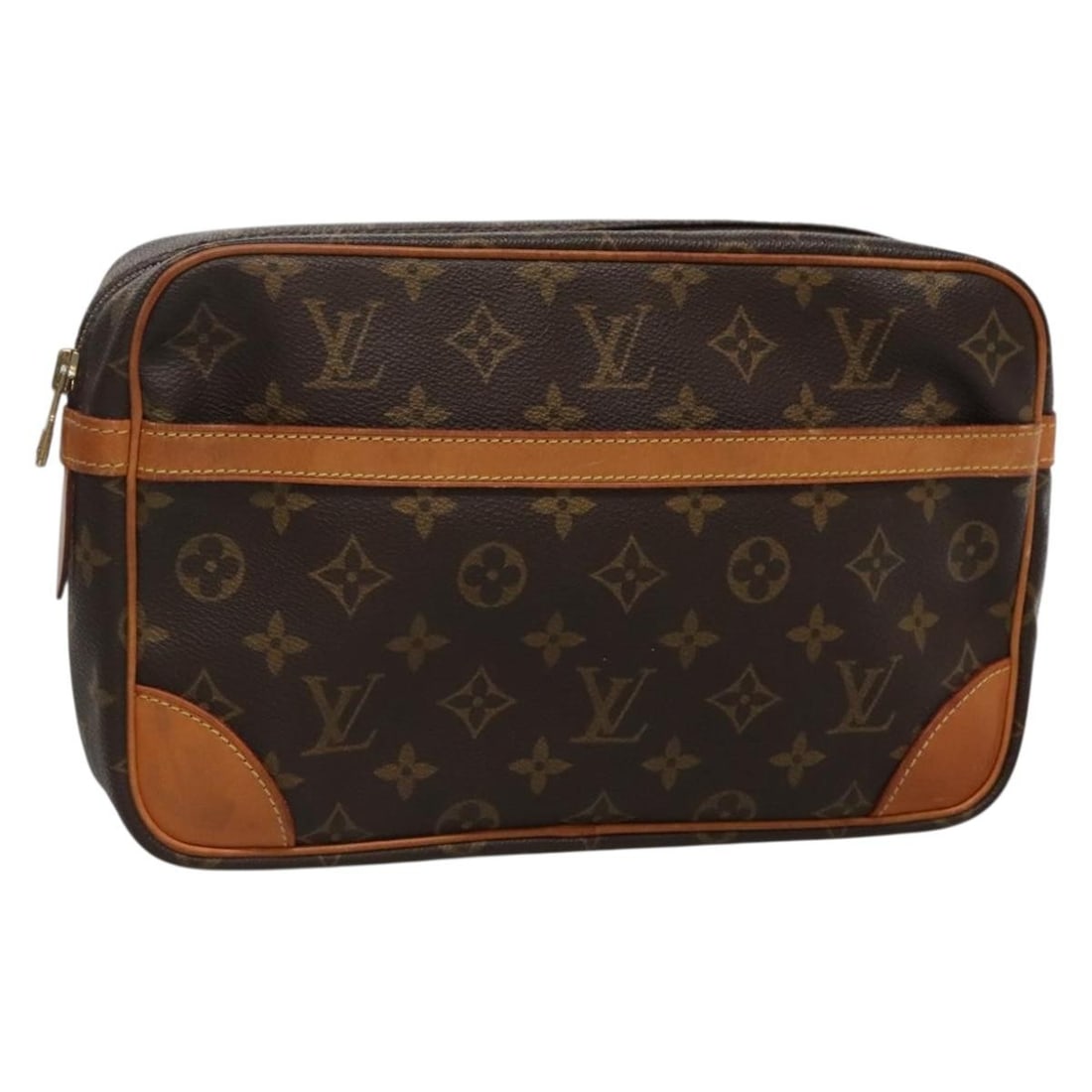 Louis Vuitton Compiegne 28 Monogram Canvas Clutch M51845 France: Louis Vuitton Compiegne 28 Monogram Canvas Clutch M51845 France Louis Vuitton Compiegne 28 clutch bag in Monogram Canvas, made in France. This women's clutch features the classic Monogram exterior and