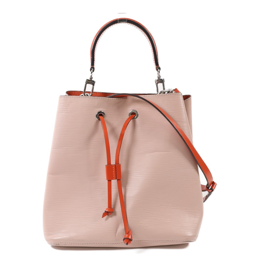 Louis Vuitton Neo Noe M54370 Pink Epi Calfskin 2way Bag: Louis Vuitton Neo Noe M54370 Pink Epi Calfskin 2way Bag Louis Vuitton Neo Noe 2 Way Shoulder Bag in pink Epi and calfskin (cowhide), designed for women and offered in a regular size. This bag features