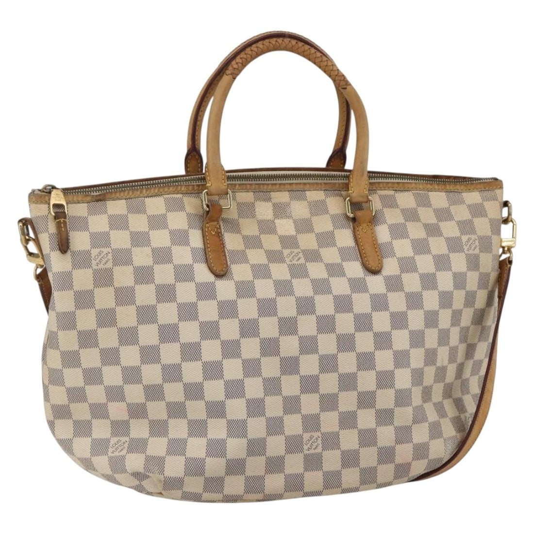 Louis Vuitton Riviera MM Damier Azur Canvas 2way Handbag N48252: Louis Vuitton Riviera MM Damier Azur Canvas 2way Handbag N48252 This Louis Vuitton Damier Azur Riviera MM is a versatile 2-way handbag crafted from Damier Azur canvas. Designed for women, it features 