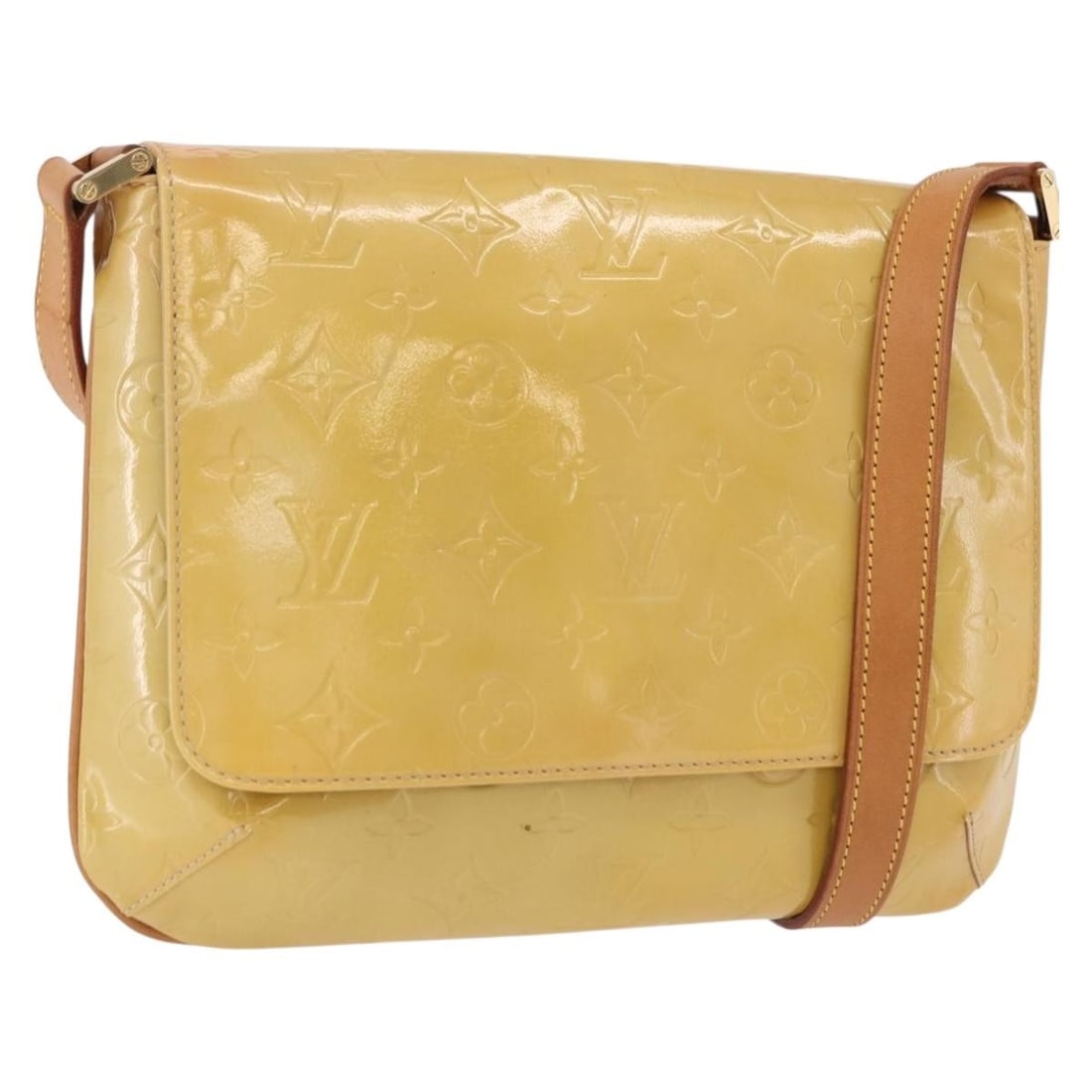 Louis Vuitton Thompson Street Shoulder Bag Monogram Vernis Beige M91301: Louis Vuitton Thompson Street Shoulder Bag Monogram Vernis Beige M91301 Louis Vuitton Monogram Vernis Thompson Street shoulder bag in beige patent leather. Made in France, this bag features the Monogr