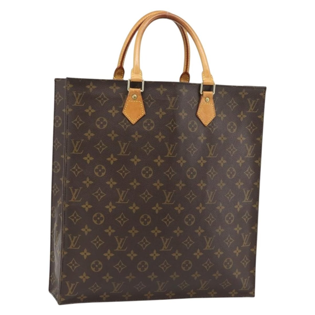 Louis Vuitton M51140 Sac Plat Monogram Canvas Handbag France: Louis Vuitton M51140 Sac Plat Monogram Canvas Handbag France Louis Vuitton Sac Plat handbag in Monogram canvas, model M51140, made in France. This women's bag is offered without the original box or du