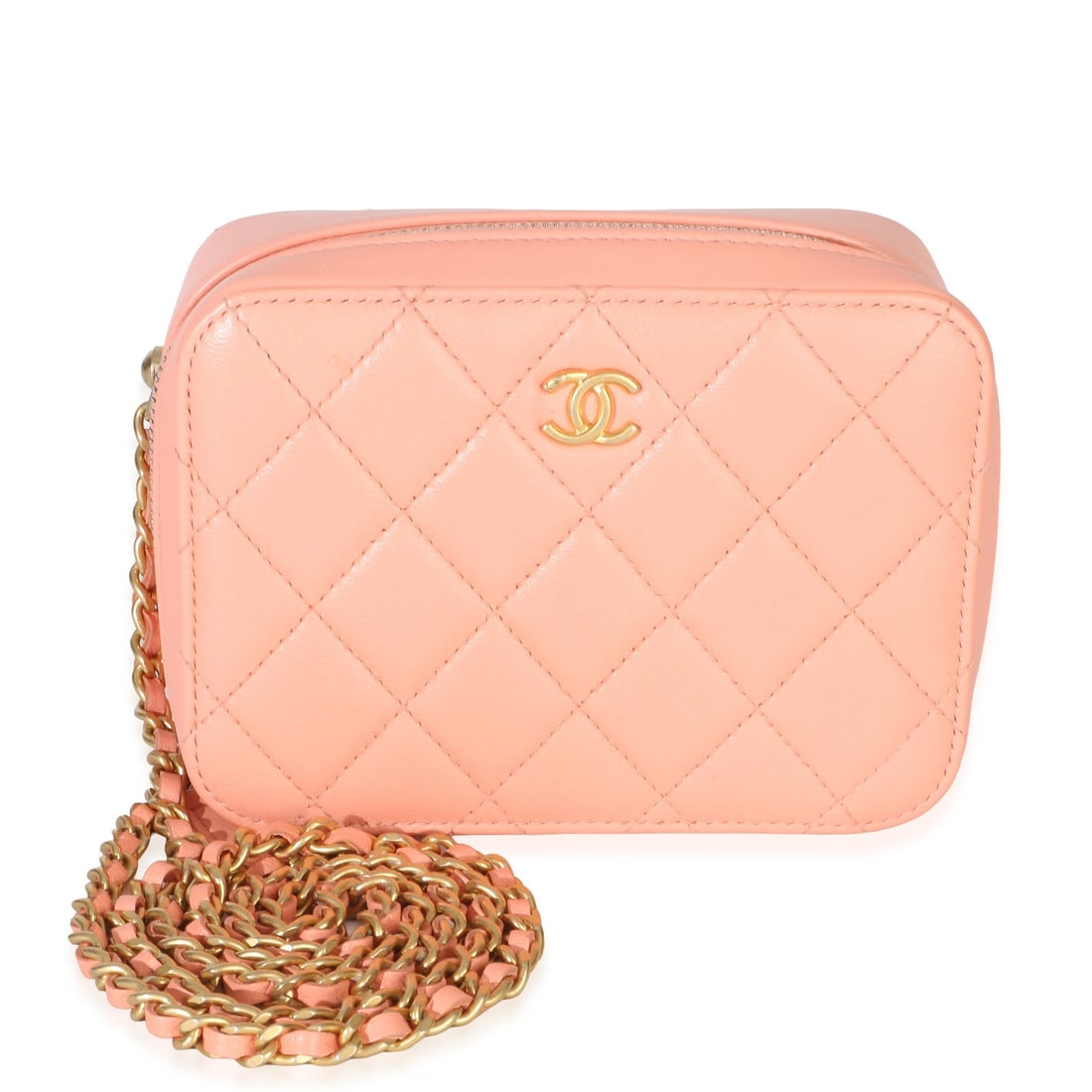 Chanel Pearl Crush Camera Vanity Case Pink Quilted Lambskin (1 of 9)