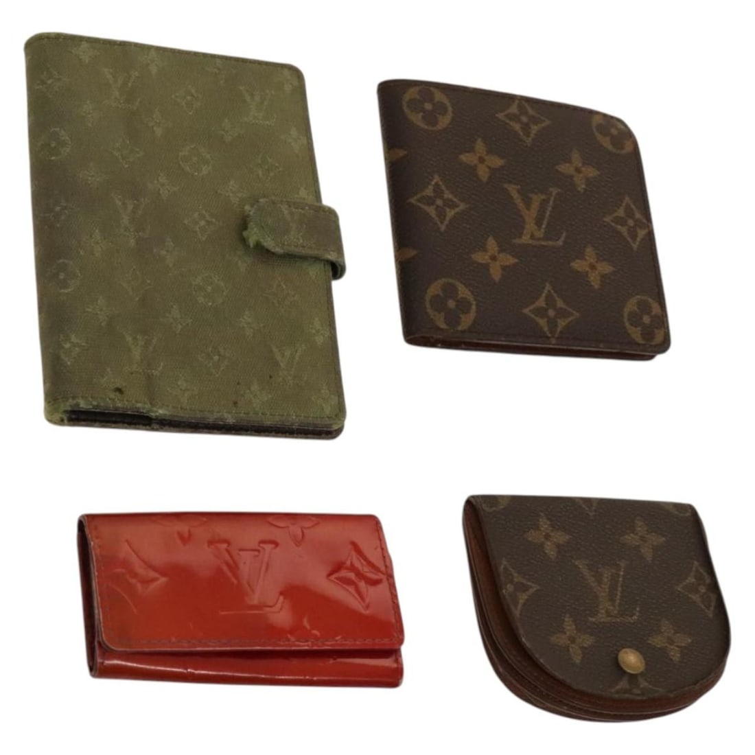 Louis Vuitton Monogram Canvas Day Planner Cover Set of 4 Khaki Red (1 of 18)