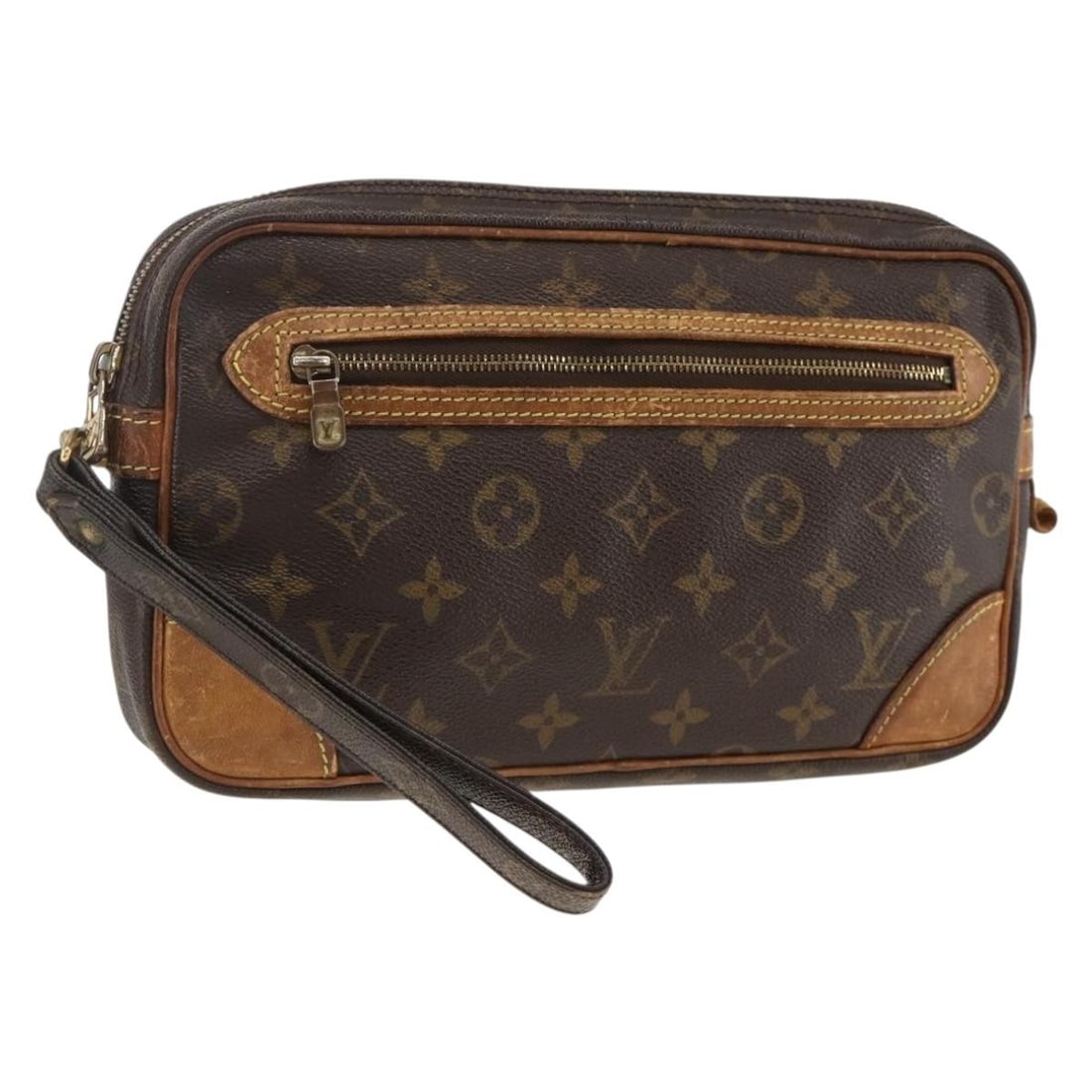 Monogram Canvas Marly Dragonne GM Clutch by Louis Vuitton M51825: Monogram Canvas Marly Dragonne GM Clutch by Louis Vuitton M51825 This Louis Vuitton Monogram Marly Dragonne GM clutch bag features the iconic monogram canvas exterior in a classic brown monogram color
