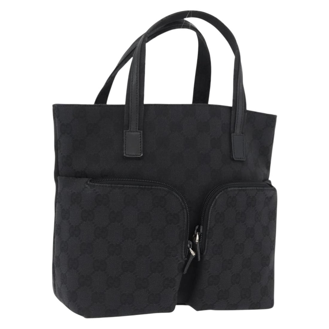 Gucci 002 1080 Black Silver GG Canvas Handbag: Gucci 002 1080 Black Silver GG Canvas Handbag A Gucci hand bag in black and silver GG canvas, made in Italy. It features a handle drop of approximately 12 cm (4.7 inches) and comes as the item shown i