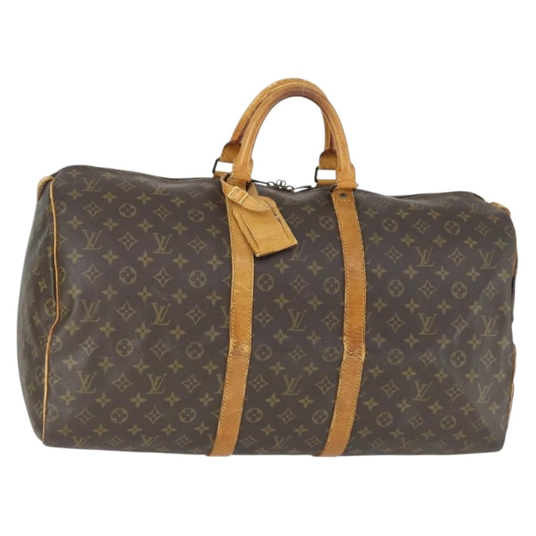 Louis Vuitton Keepall 55 Monogram Canvas Boston Bag M41424: Louis Vuitton Keepall 55 Monogram Canvas Boston Bag M41424 Louis Vuitton Keepall 55 Boston Bag in Monogram Canvas, made in France. It comes with a name tag and is identified by product number M41424 a