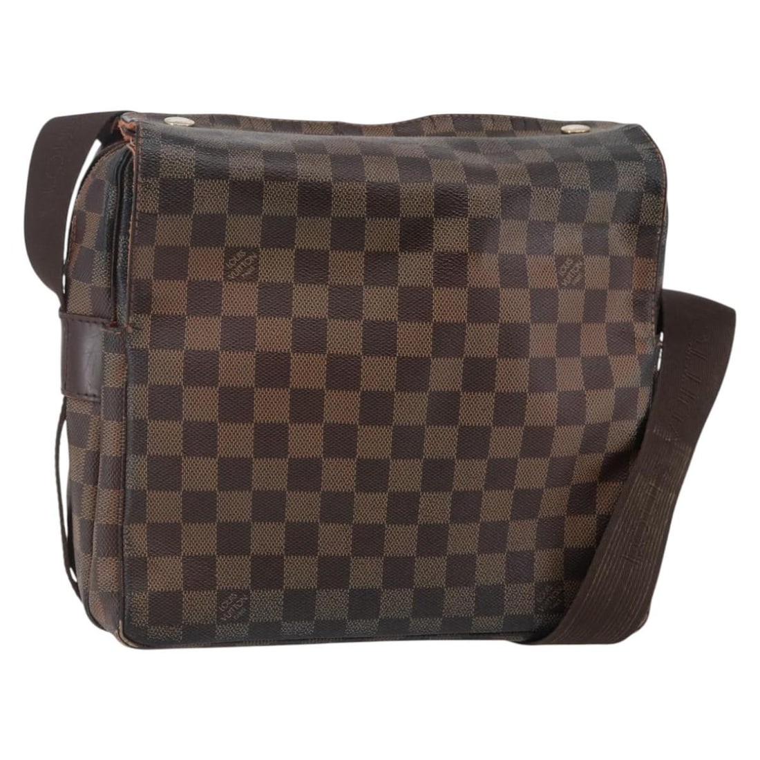 LOUIS VUITTON Damier Ebene Naviglio Shoulder Bag N45255 Made in France: LOUIS VUITTON Damier Ebene Naviglio Shoulder Bag N45255 Made in France This LOUIS VUITTON Damier Ebene Naviglio Shoulder Bag is a stylish accessory crafted from high-quality Damier Ebene canvas. The b