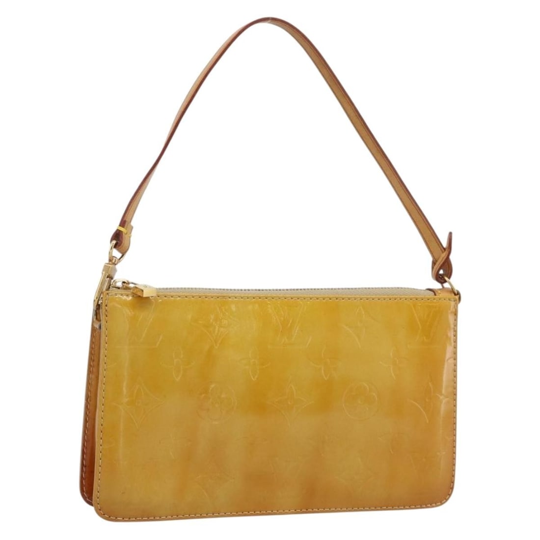 Louis Vuitton Lexington accessory pouch beige patent leather M91010 (1 of 18)