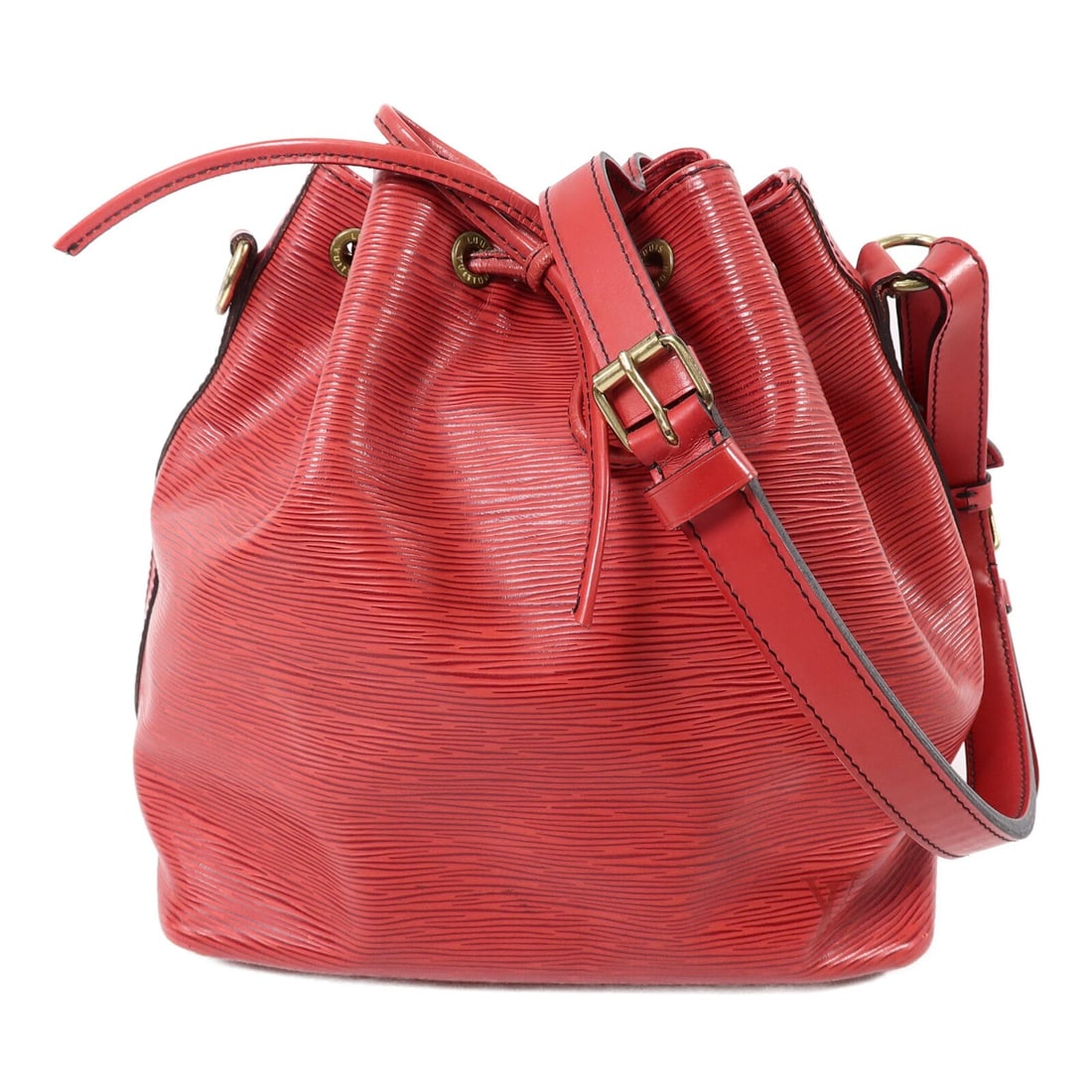 Louis Vuitton Petit Noe Epi Calfskin Shoulder Bag Red M44107 (1 of 18)