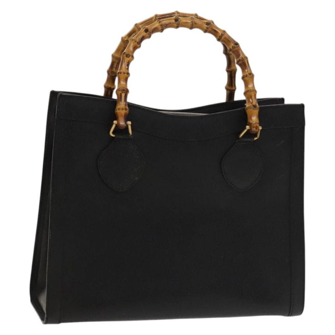 GUCCI Bamboo Leather Black Gold Handbag 002 1095 0260 Italy: GUCCI Bamboo Leather Black Gold Handbag 002 1095 0260 Italy This GUCCI Bamboo Hand Bag is crafted from black leather with gold-tone accents, featuring the iconic bamboo handle. Made in Italy, this han