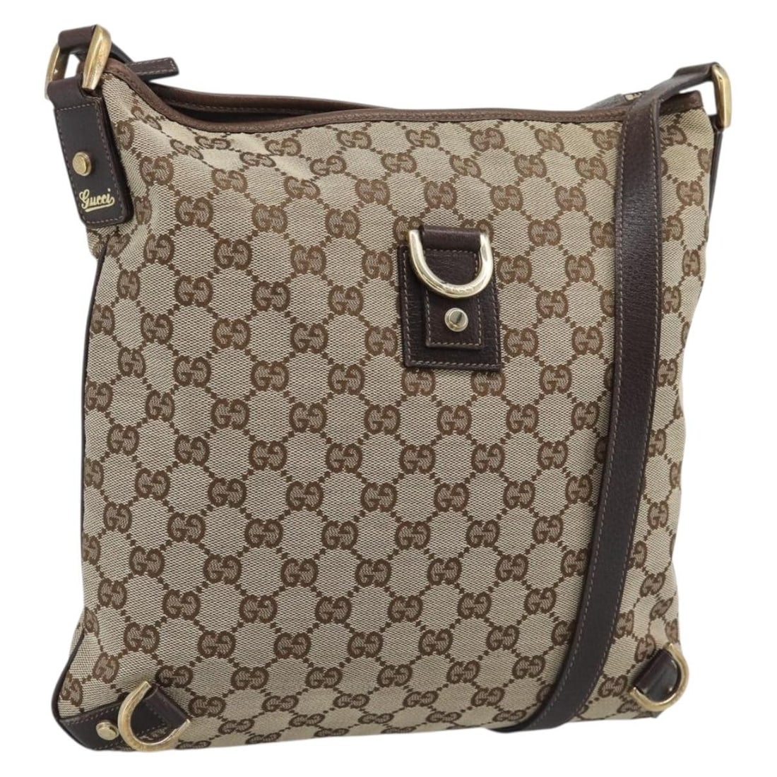 GUCCI 131326 GG Canvas Shoulder Bag Beige Gold Tone: GUCCI 131326 GG Canvas Shoulder Bag Beige Gold Tone Gucci GG Canvas shoulder bag in beige with gold tone exterior details. Made in Italy, this women's bag features GG Canvas exterior material and a sh