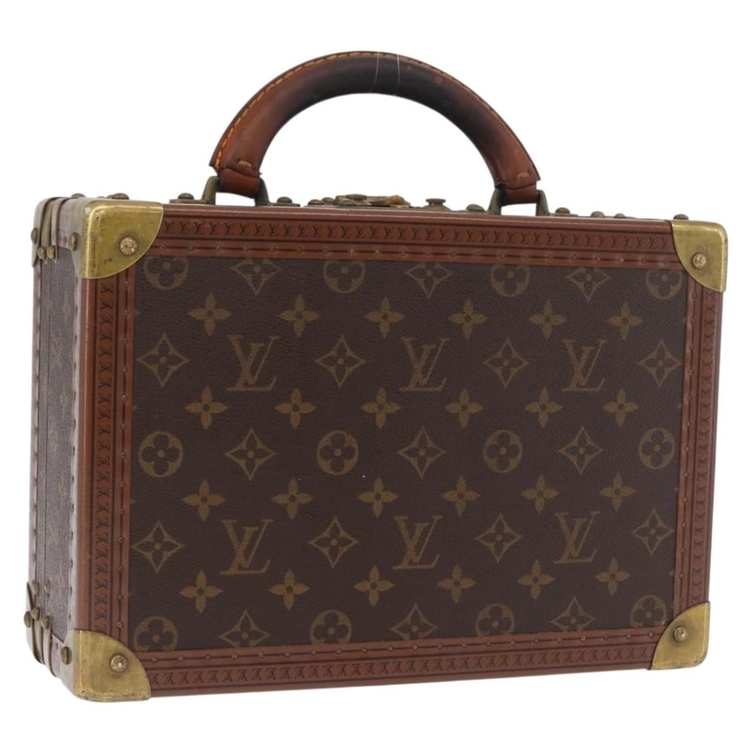 Louis Vuitton Cotville 30 Monogram Canvas Trunk with Key France (1 of 18)