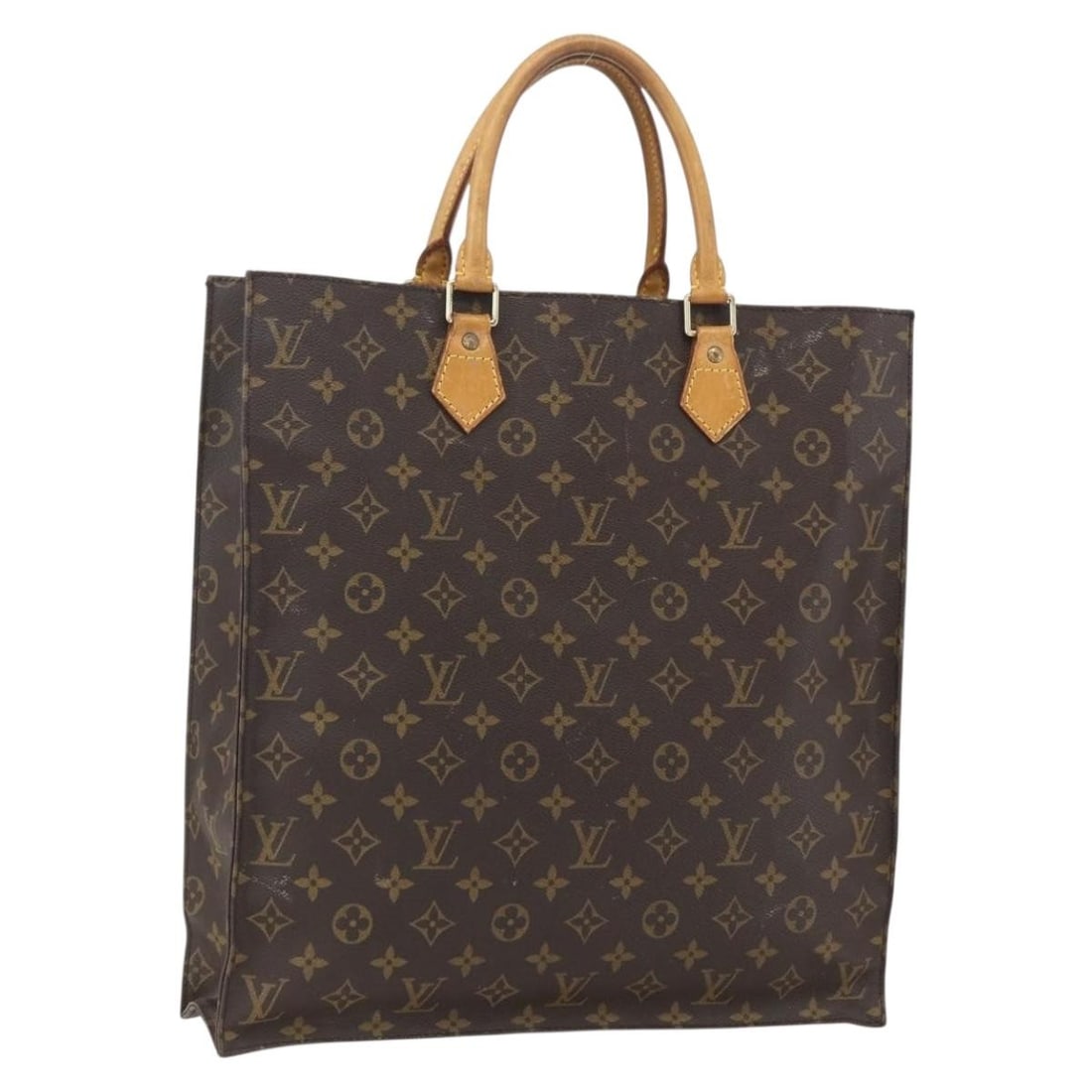 Louis Vuitton Sac Plat Monogram Canvas Tote Bag M51140 France: Louis Vuitton Sac Plat Monogram Canvas Tote Bag M51140 France This Louis Vuitton Monogram Sac Plat handbag features the iconic monogram canvas exterior and is crafted in France. The bag showcases a sp