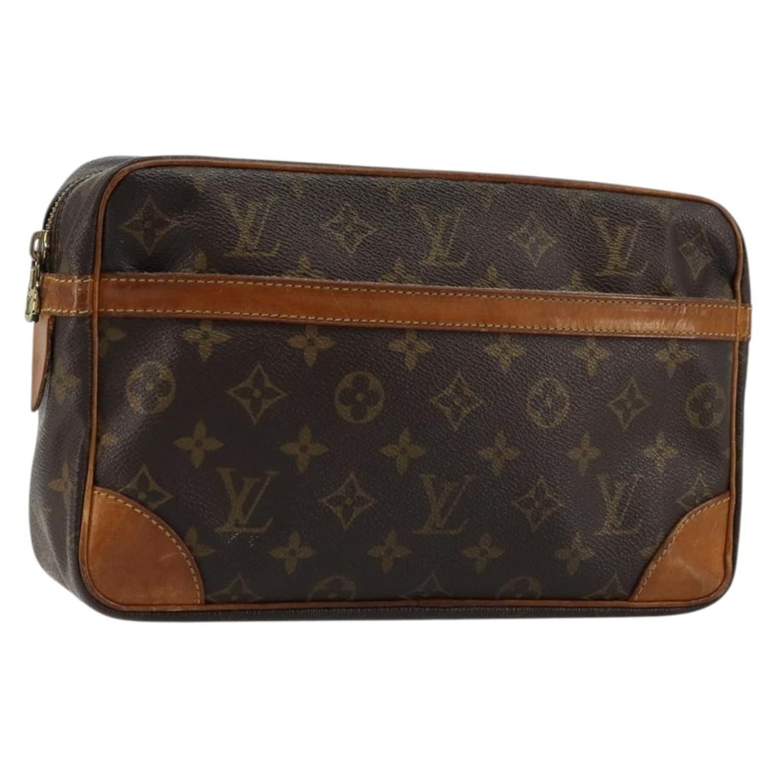 Louis Vuitton Compiegne 28 Monogram Canvas Clutch M51845: Louis Vuitton Compiegne 28 Monogram Canvas Clutch M51845 This Louis Vuitton Compiegne 28 clutch bag is crafted from the brand's signature Monogram Canvas and was made in France. The bag features a cla
