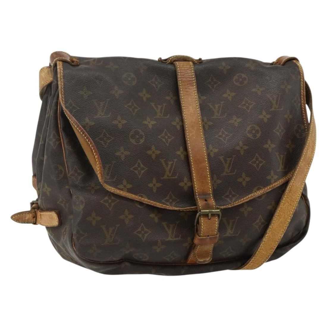 Louis Vuitton M42254 Saumur 35 Monogram Canvas Shoulder Bag (1 of 18)