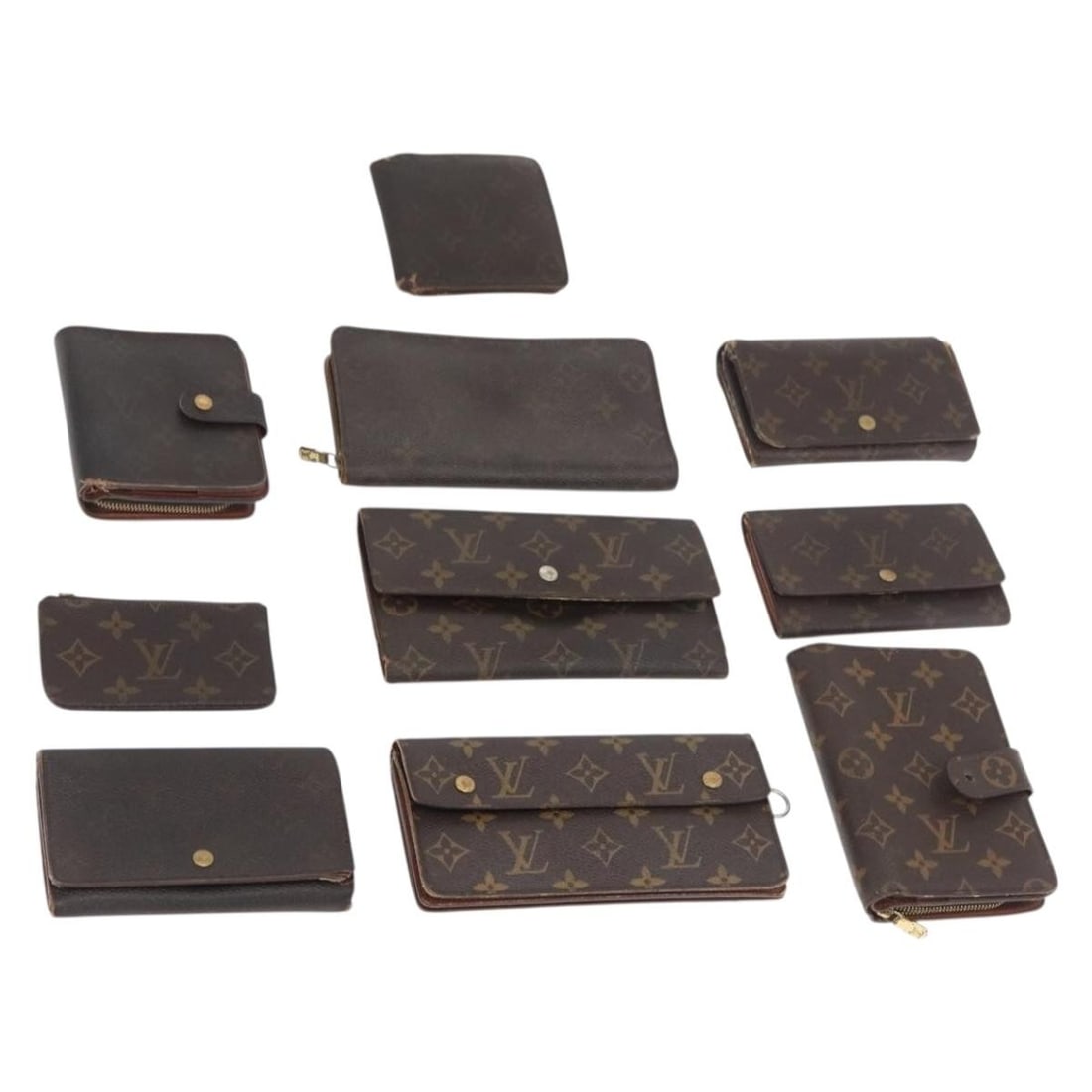 Set of 10 Louis Vuitton Monogram Canvas Wallets LV Auth (1 of 16)