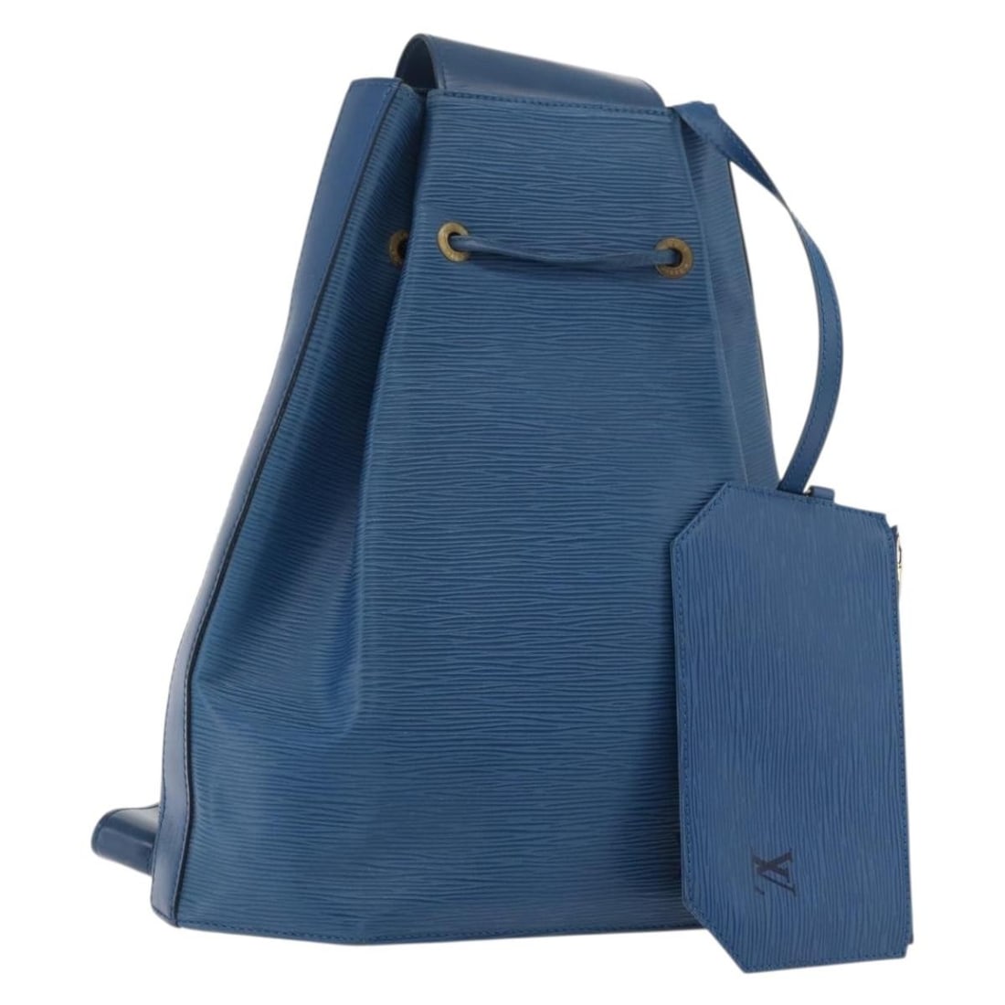Louis Vuitton Epi Leather Blue Sac A Dos Shoulder Bag M80155 Pouch: Louis Vuitton Epi Leather Blue Sac A Dos Shoulder Bag M80155 Pouch This Louis Vuitton Epi Sac A Dos shoulder bag is crafted from blue Epi leather and features a structured silhouette. The bag offers a