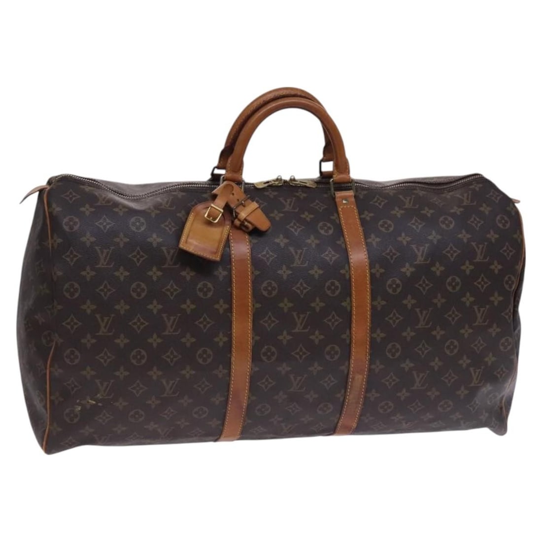 Louis Vuitton Keepall 60 Monogram Canvas Boston Travel Bag M41422: Louis Vuitton Keepall 60 Monogram Canvas Boston Travel Bag M41422 This Louis Vuitton Monogram Keepall 60 Boston Bag, model M41422, is crafted from the brand's signature Monogram canvas with leather ac
