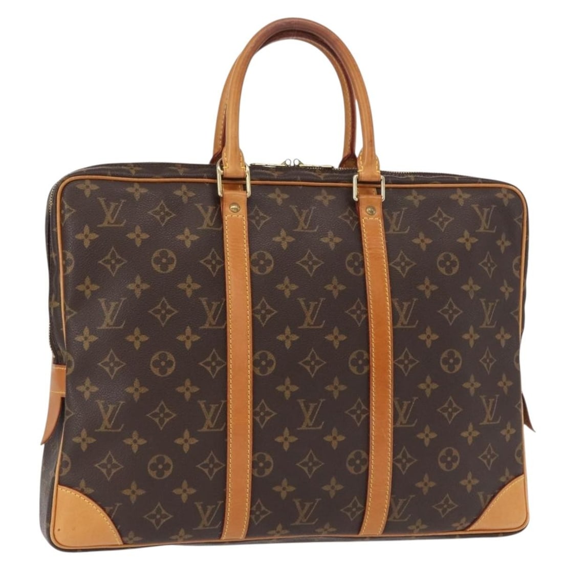 Louis Vuitton M53361 Porte Documents Voyage Monogram Canvas Briefcase: Louis Vuitton M53361 Porte Documents Voyage Monogram Canvas Briefcase Louis Vuitton Porte Documents Voyage business bag in Monogram Canvas, made in France. This women's bag features the Monogram color