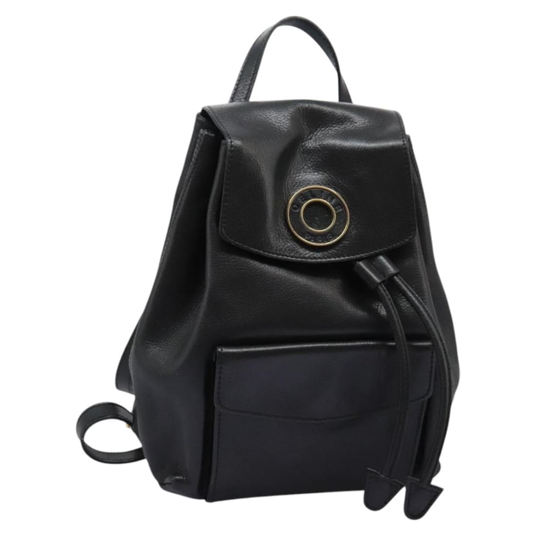 Celine Leather Backpack Black and Gold Women's Bag Made in Italy (1 of 18)