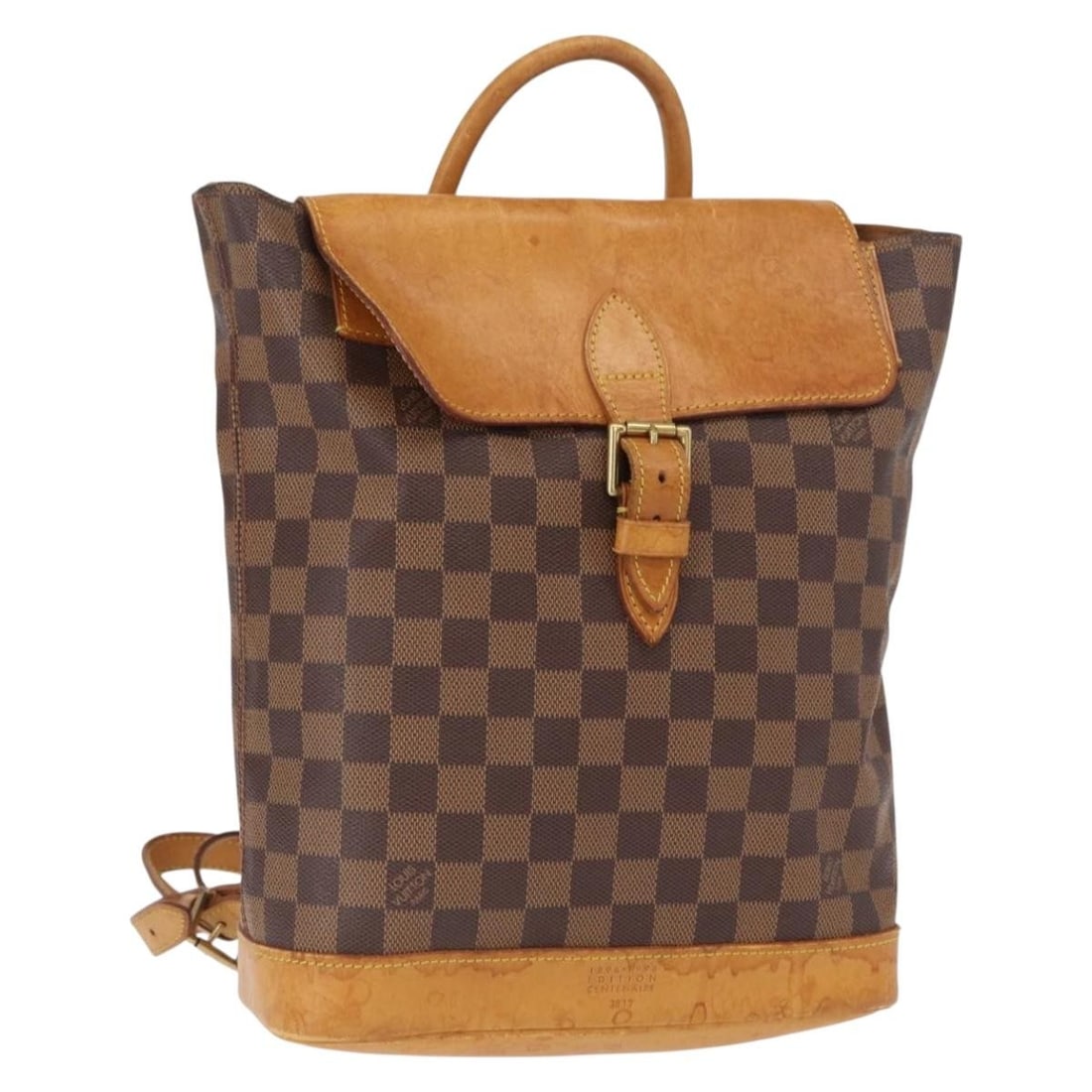 Louis Vuitton Arlucan Backpack Damier Ebene Canvas N99038 France: Louis Vuitton Arlucan Backpack Damier Ebene Canvas N99038 France A Louis Vuitton Damier Ebene backpack in Damier Ebene canvas, presented in heavily used condition. It is made in France and comes with 