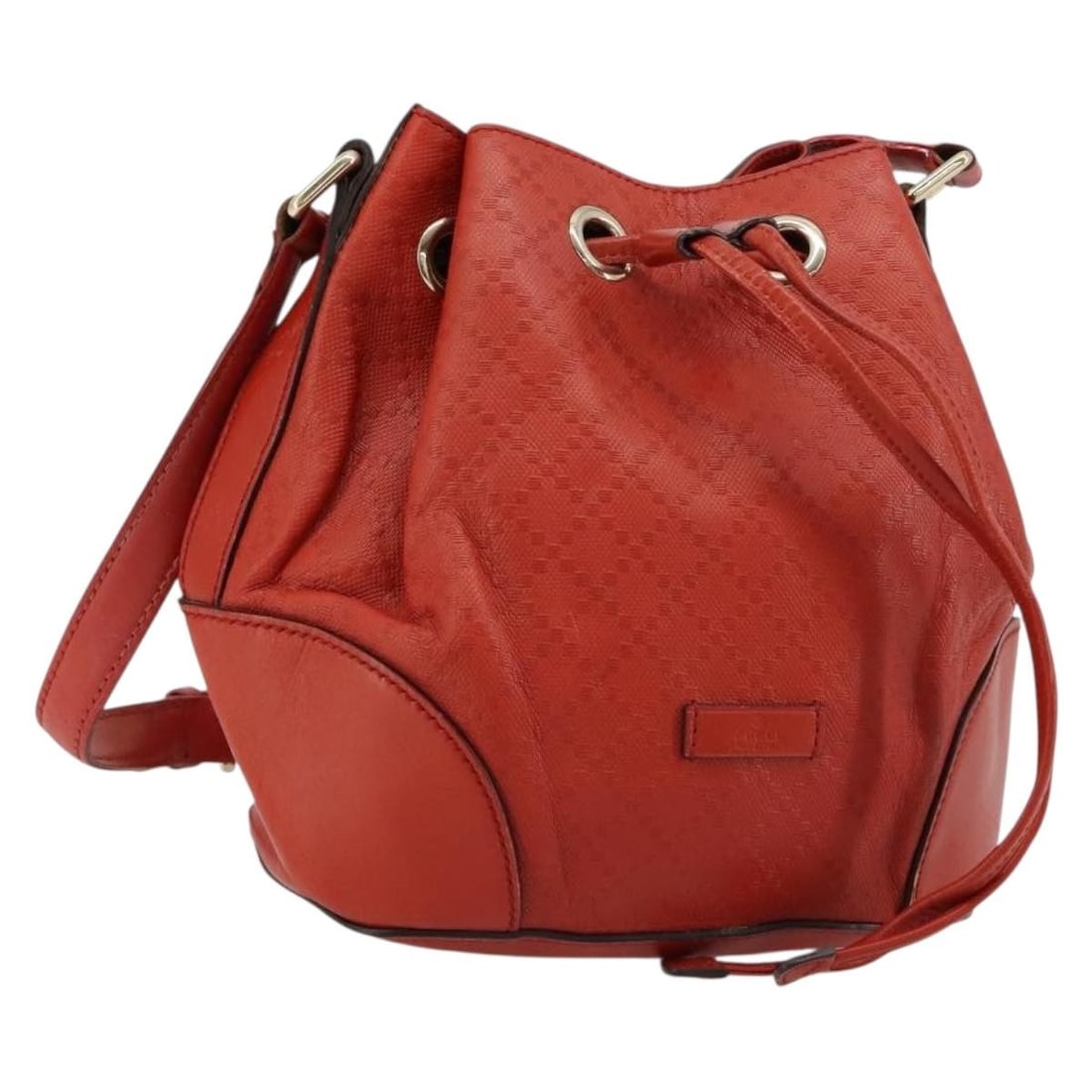 Gucci 354229 Diamante leather shoulder bag red gold tone: Gucci 354229 Diamante leather shoulder bag red gold tone Gucci Diamante shoulder bag in red leather with gold-tone accents. This women's bag is made in Italy and has been customized with repainting; t