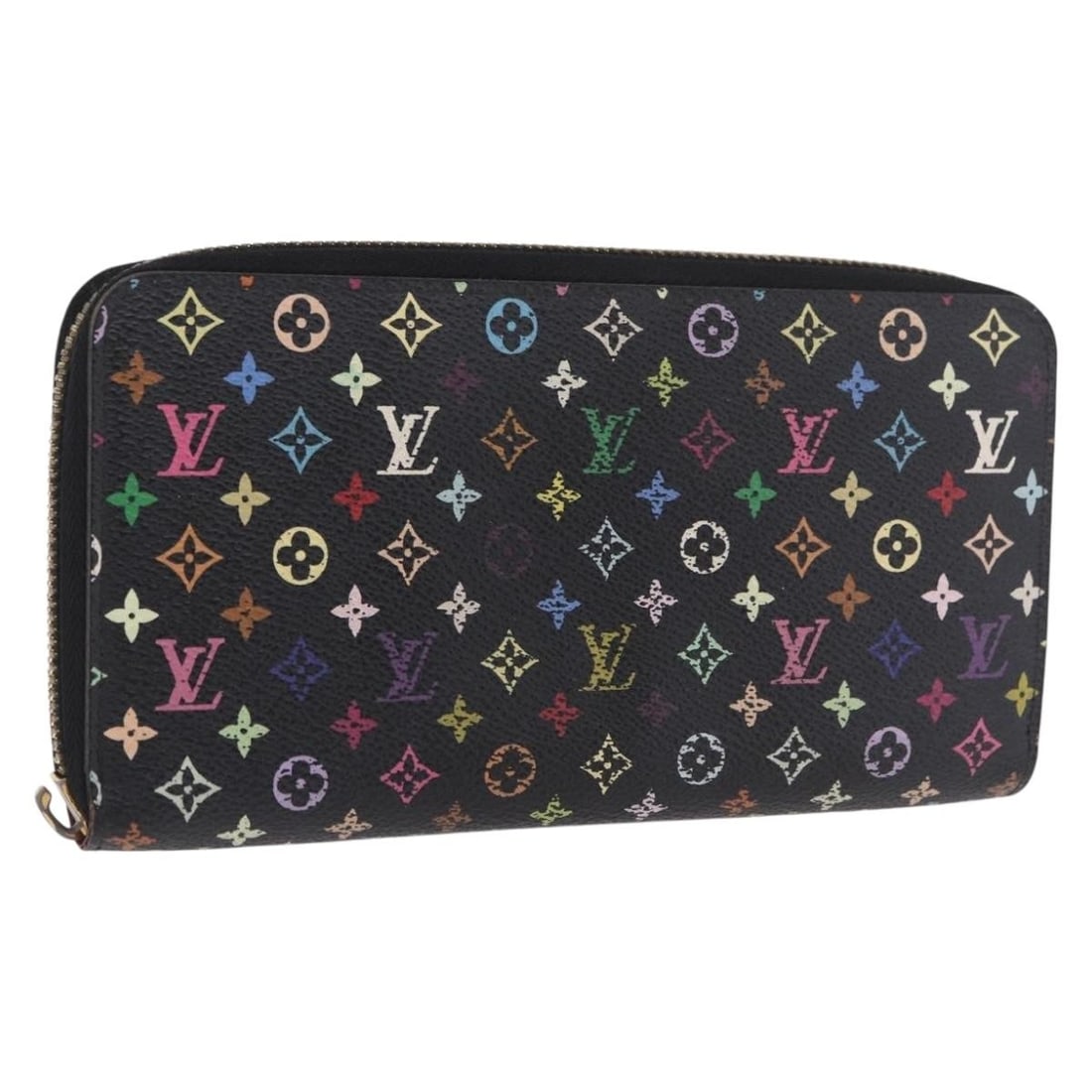 Louis Vuitton M60243 Zippy Long Wallet Monogram Multicolor Black: Louis Vuitton M60243 Zippy Long Wallet Monogram Multicolor Black Louis Vuitton Zippy Wallet in Black Monogram Multicolor Canvas, styled as a long wallet. The item is made in Spain and identified by pr