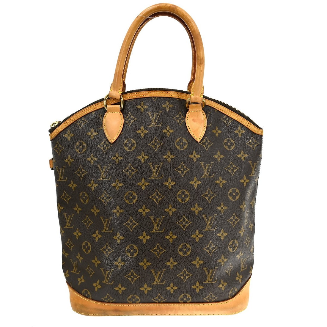 Louis Vuitton Lockit Vertical Monogram Canvas Tote M40103: Louis Vuitton Lockit Vertical Monogram Canvas Tote M40103 Louis Vuitton Lockit Vertical handbag in brown Monogram canvas and leather with a zip closure. This women's tote is made in Spain and shows vi