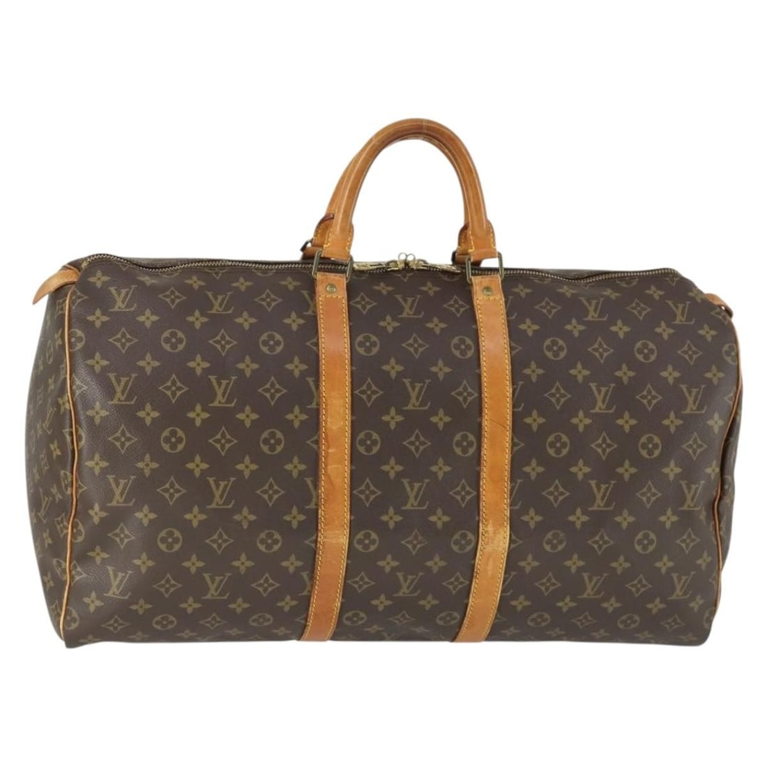 Louis Vuitton M41424 Keepall 55 Monogram Canvas Boston Bag: Louis Vuitton M41424 Keepall 55 Monogram Canvas Boston Bag Louis Vuitton Keepall 55 Boston Bag in Monogram Canvas, made in France. This women's bag is identified by product number M41424 and features 