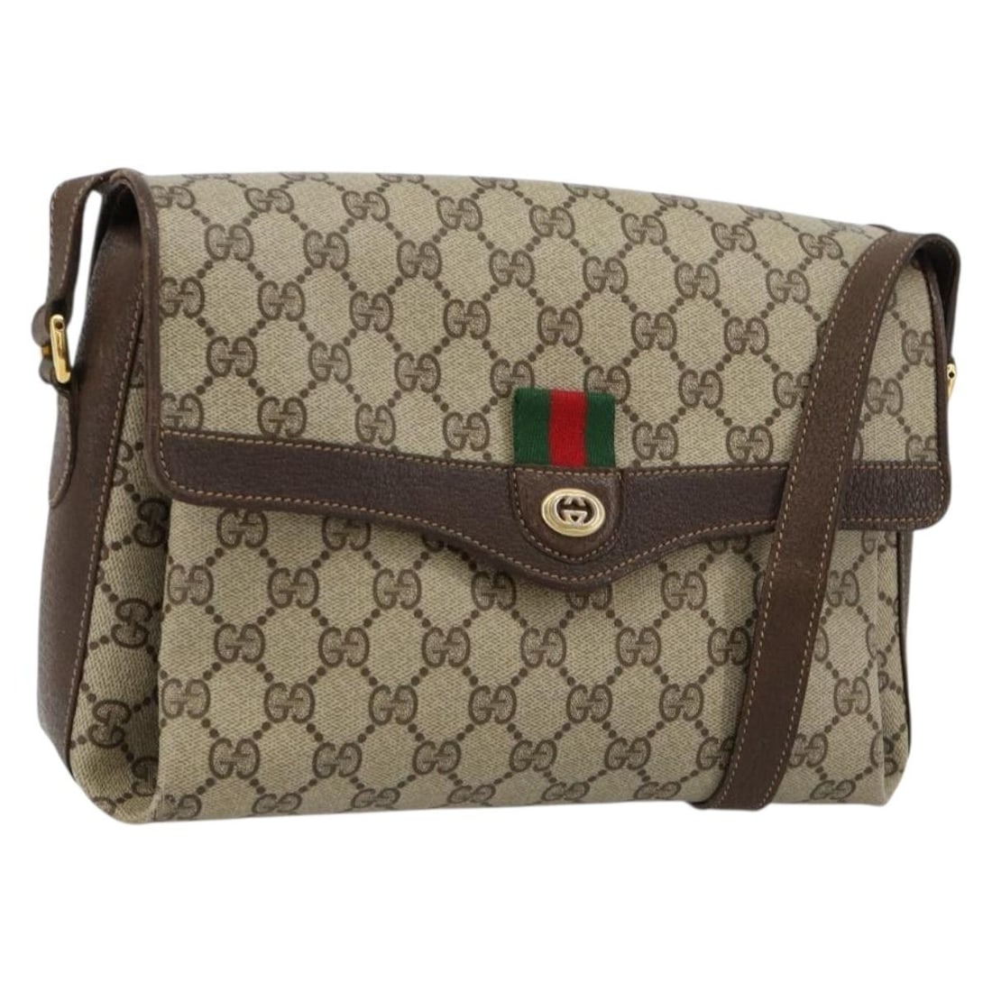 Gucci 904 02 084 GG Supreme PVC Shoulder Bag Beige Gold: Gucci 904 02 084 GG Supreme PVC Shoulder Bag Beige Gold Gucci GG Supreme Web Sherry Line shoulder bag in beige PVC leather and GG canvas with gold-tone detailing. Made in Italy, this women's bag featu