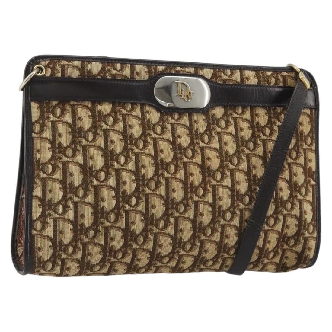 Christian Dior Beige Trotter Canvas Shoulder Bag France: Christian Dior Beige Trotter Canvas Shoulder Bag France A Christian Dior shoulder bag in beige Trotter canvas, made in France. It features a shoulder strap and measures approximately W29 cm x H18 cm x