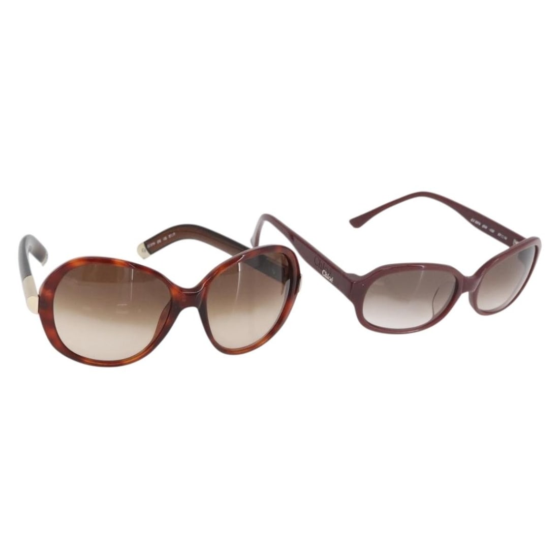 Chloe brown bordeaux plastic sunglasses with case set of 2 (1 of 18)