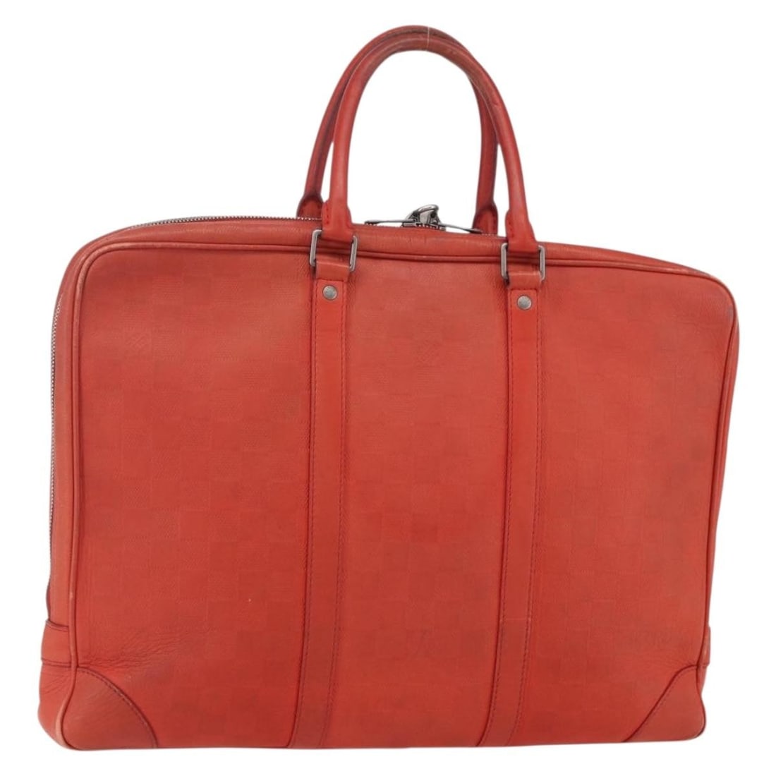 LOUIS VUITTON Damier Infini N41143 Business Bag Orange Auth: LOUIS VUITTON Damier Infini N41143 Business Bag Orange Auth The LOUIS VUITTON Damier Infini Porte Documents Voyage Bag is a stylish and functional business bag crafted from premium Damier Infini leath