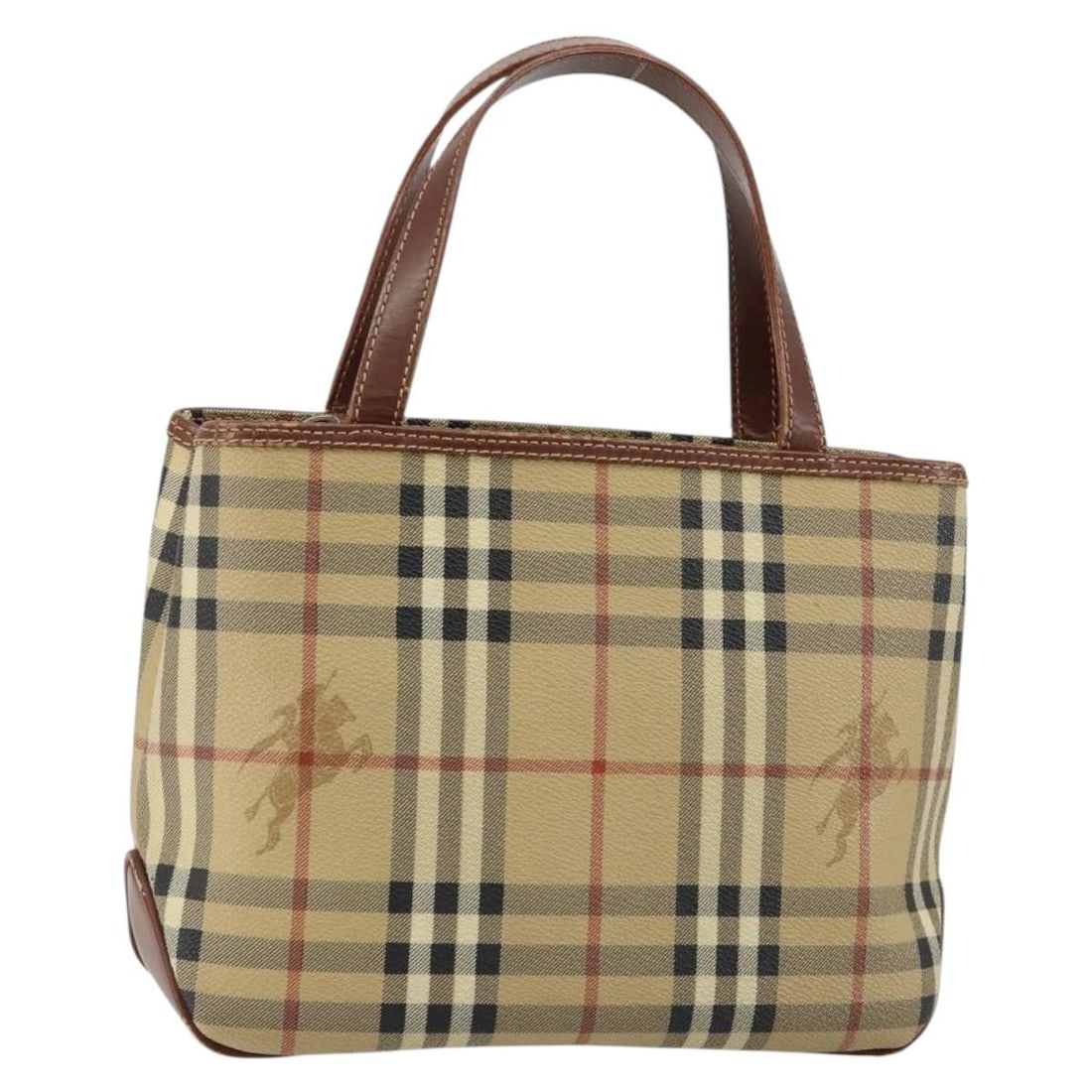 Burberry Nova Check beige silver PVC handbag Auth BA7137: Burberry Nova Check beige silver PVC handbag Auth BA7137 This Burberry Nova Check handbag features a beige and silver PVC leather exterior with classic styling. The bag is designed for women and was m