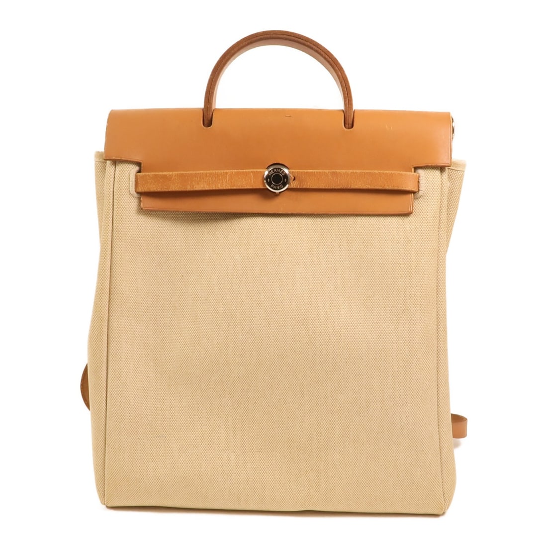 Hermes Herbag A Dos Zip Canvas Backpack Brown PHW (1 of 18)