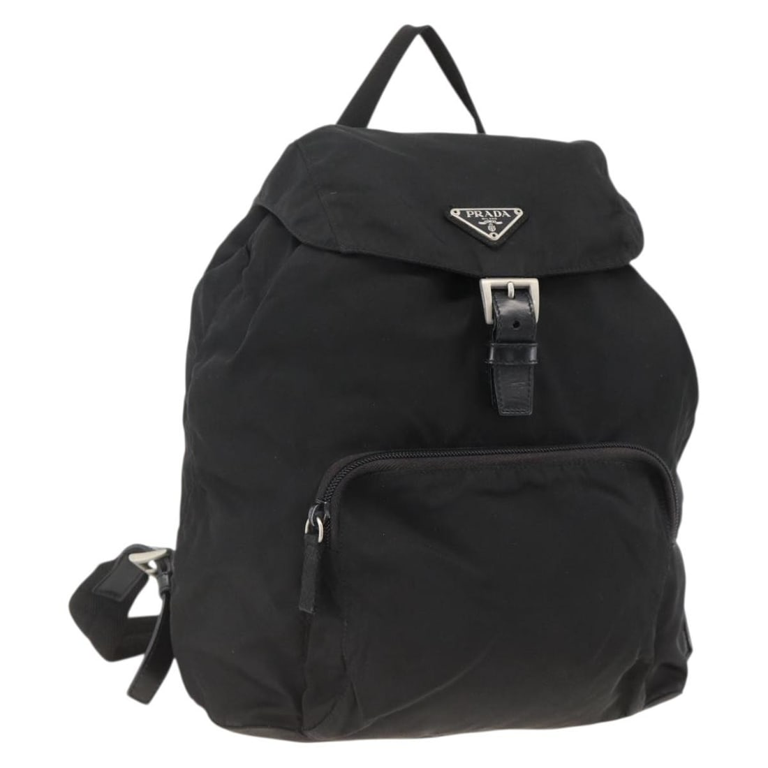 PRADA Black Nylon Backpack Silver Tone Made in Italy (1 of 18)