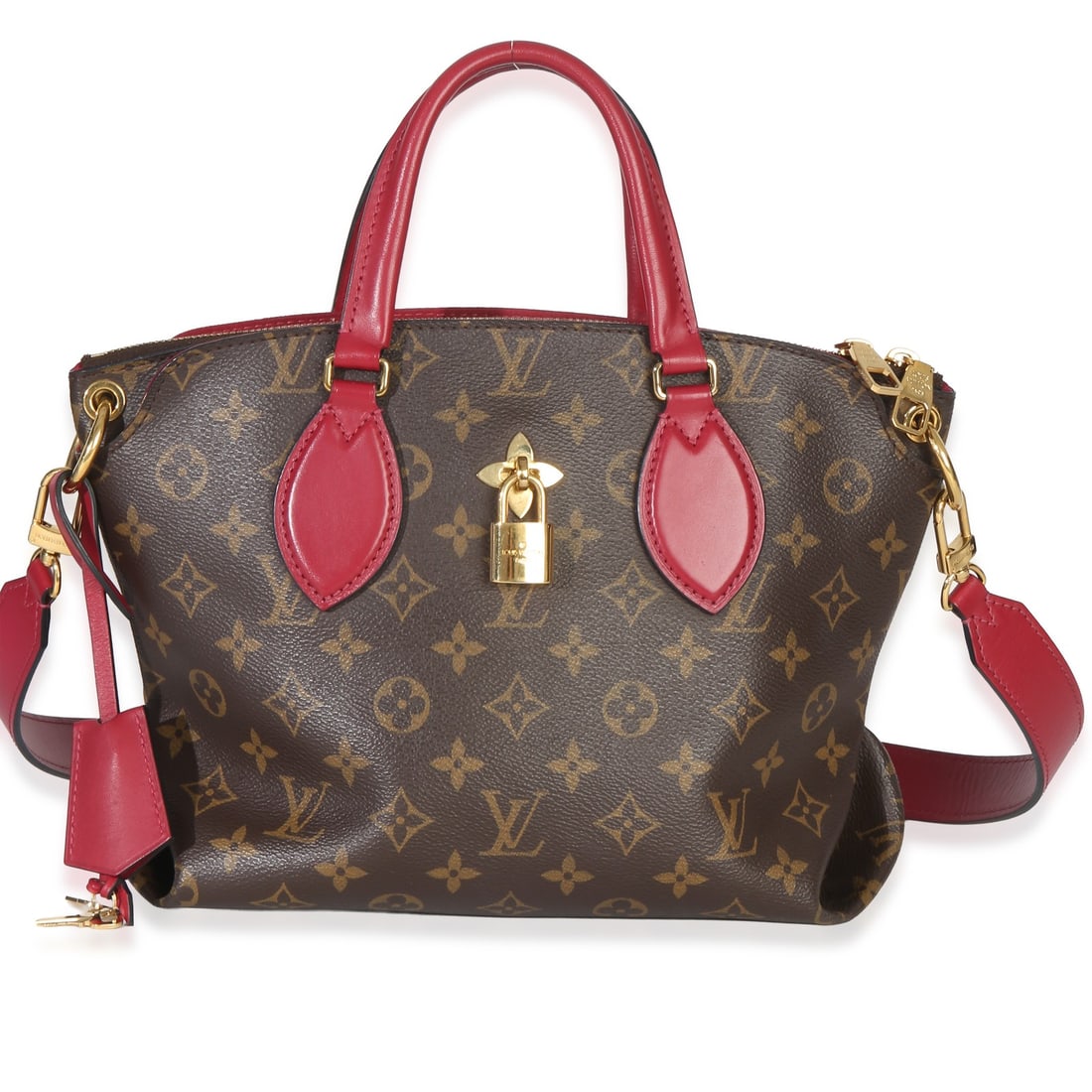 Louis Vuitton Bordeaux Monogram Flower Zipped Tote PM Canvas Bag: Louis Vuitton Bordeaux Monogram Flower Zipped Tote PM Canvas Bag This Louis Vuitton Bordeaux Monogram Canvas Flower Zipped Tote PM is a stylish and versatile handbag crafted from brown monogram canvas