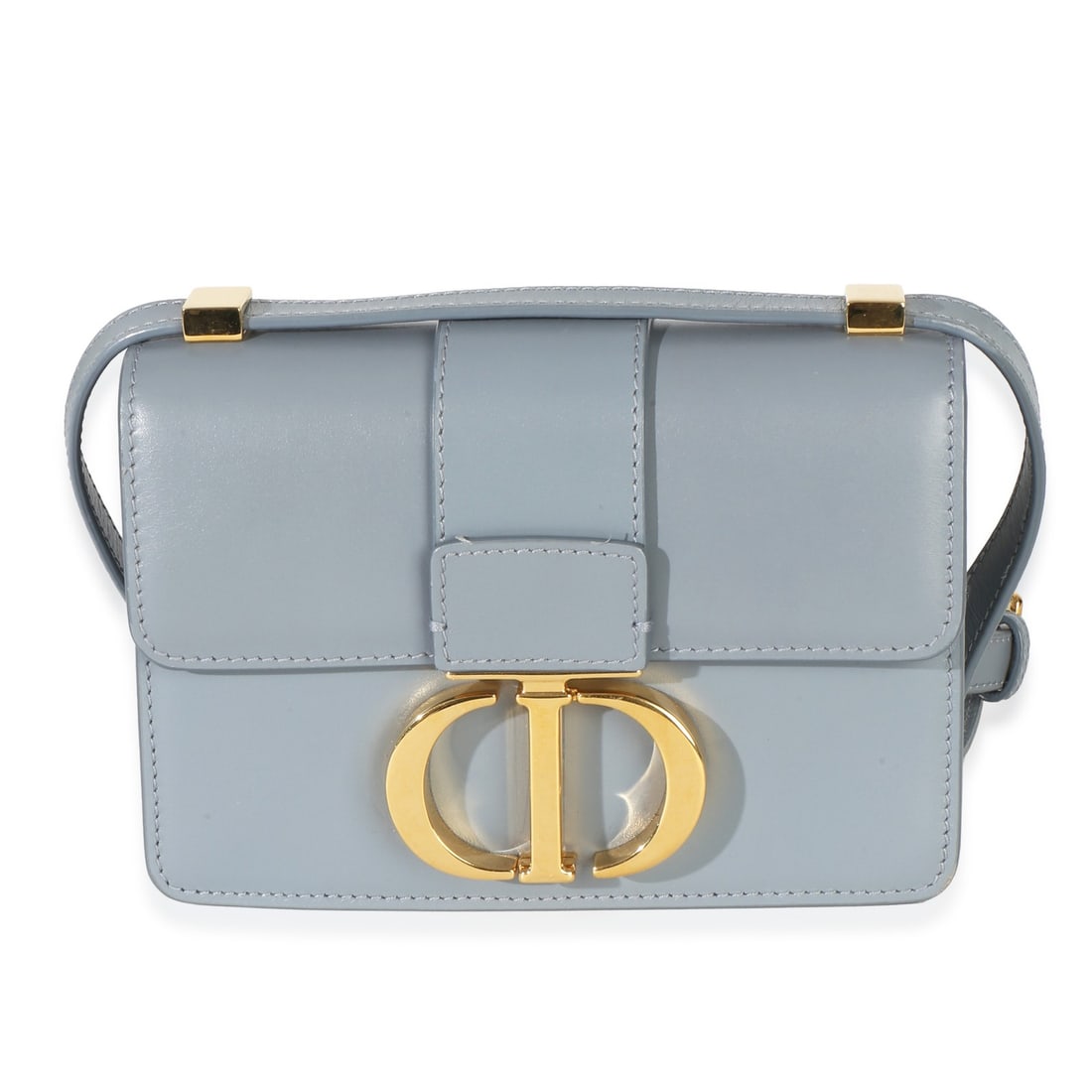 Christian Dior Micro 30 Montaigne Blue Leather Flap Bag: Christian Dior Micro 30 Montaigne Blue Leather Flap Bag This Christian Dior Micro 30 Montaigne Flap Bag is crafted from blue smooth box calfskin leather and features a compact, structured silhouette. 