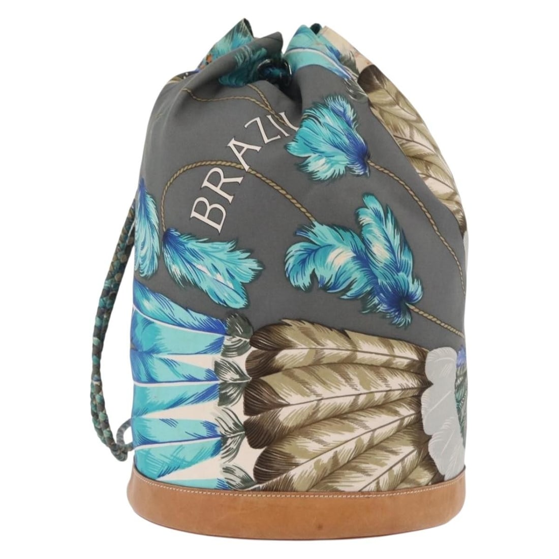 Hermes Sowa Cool 22 Blue Silver Silk Shoulder Bag: Hermes Sowa Cool 22 Blue Silver Silk Shoulder Bag This Hermes Sowa Cool 22 shoulder bag is crafted from silk in a striking blue and silver color combination. Designed for women, it features a spacious