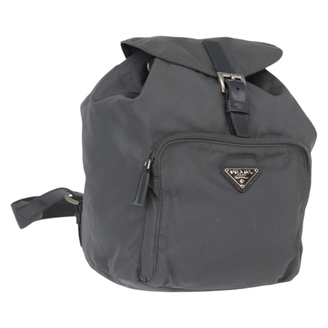 Prada Gray Silver Nylon Mini Backpack Made in Italy: Prada Gray Silver Nylon Mini Backpack Made in Italy PRADA backpack in gray and silver nylon, made in Italy. This women's style features a compact size with approximate dimensions of 18 cm W x 22 cm H 
