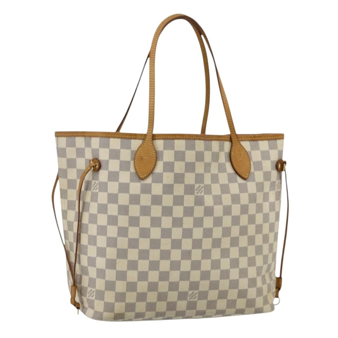Louis Vuitton Neverfull MM Damier Azur Canvas Tote N41605: Louis Vuitton Neverfull MM Damier Azur Canvas Tote N41605 This Louis Vuitton Neverfull MM tote bag is crafted in Damier Azur canvas and made in France. It features the Damier Azur colorway, product nu