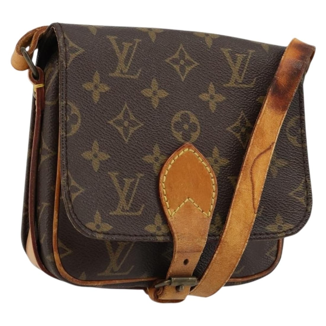 Louis Vuitton M51254 Cartouchiere PM Monogram Canvas Shoulder Bag (1 of 18)