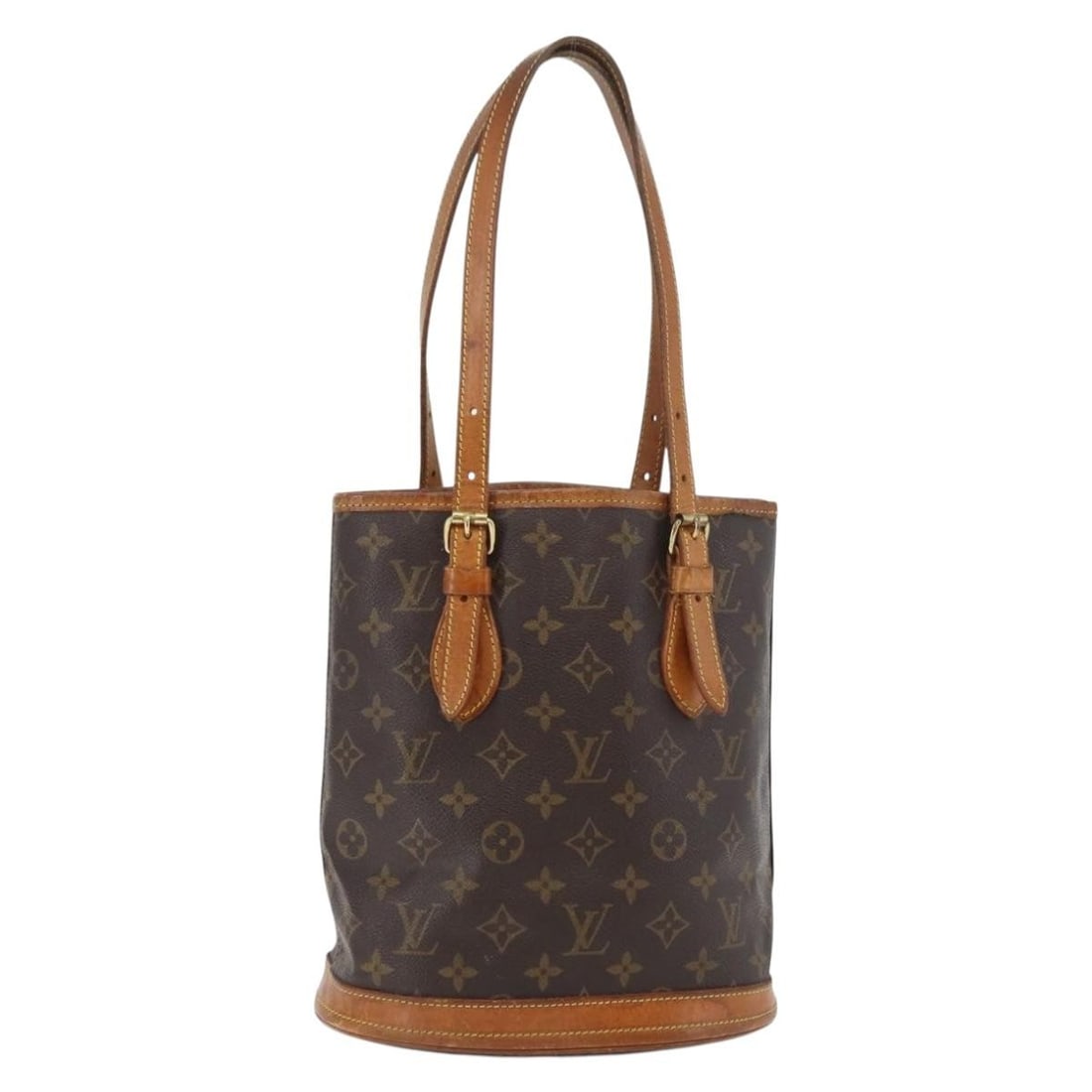 Louis Vuitton M42238 Monogram Canvas Bucket PM Shoulder Bag: Louis Vuitton M42238 Monogram Canvas Bucket PM Shoulder Bag Louis Vuitton Monogram Bucket PM shoulder bag in Monogram Canvas, made in France. This pre-owned bag is identified by product number M42238 
