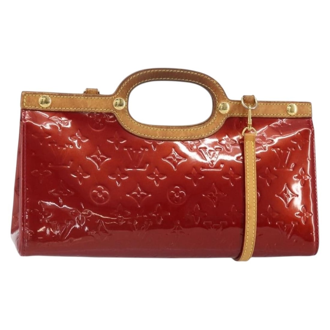 Louis Vuitton Roxbury Drive 2way Hand Bag Vernis Patent Leather M91987: Louis Vuitton Roxbury Drive 2way Hand Bag Vernis Patent Leather M91987 A Louis Vuitton Vernis Roxbury Drive 2-way handbag in Pomme D'amour, made from patent leather. It was made in France and comes in