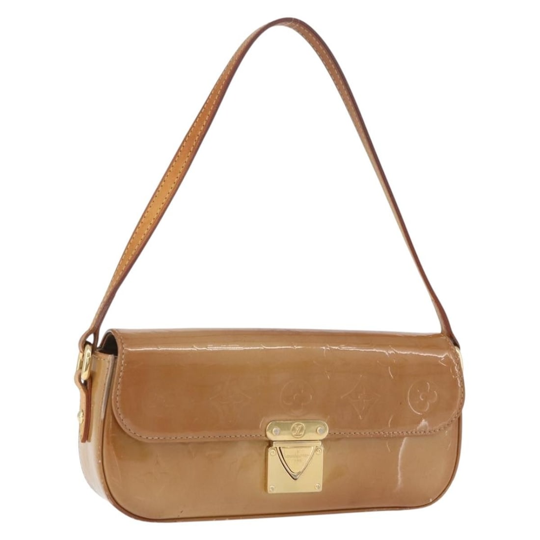 Louis Vuitton M91506 Malibu Street Shoulder Bag Noisette Vernis: Louis Vuitton M91506 Malibu Street Shoulder Bag Noisette Vernis A Louis Vuitton Monogram Vernis Malibu Street Bag in Noisette, presented as a shoulder bag made from patent leather. It was made in Fran