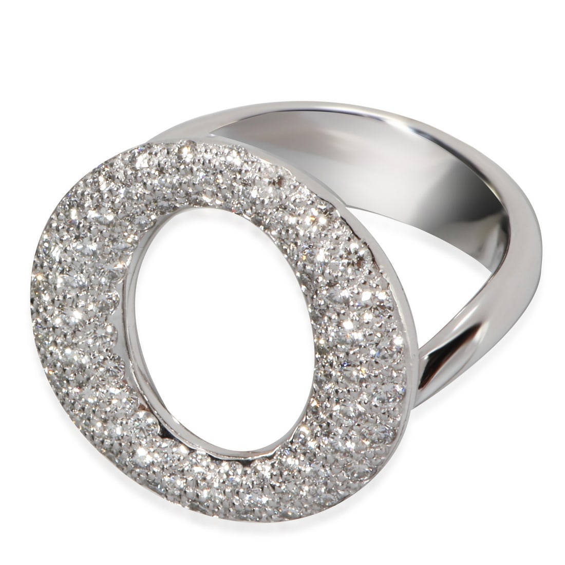 Tiffany Elsa Peretti Sevillana 18k White Gold Diamond Ring: Tiffany Elsa Peretti Sevillana 18k White Gold Diamond Ring This pre-owned Tiffany & Co. Elsa Peretti Sevillana ring is crafted in 18k white gold and features a total of 0.80 carats of round brilliant 