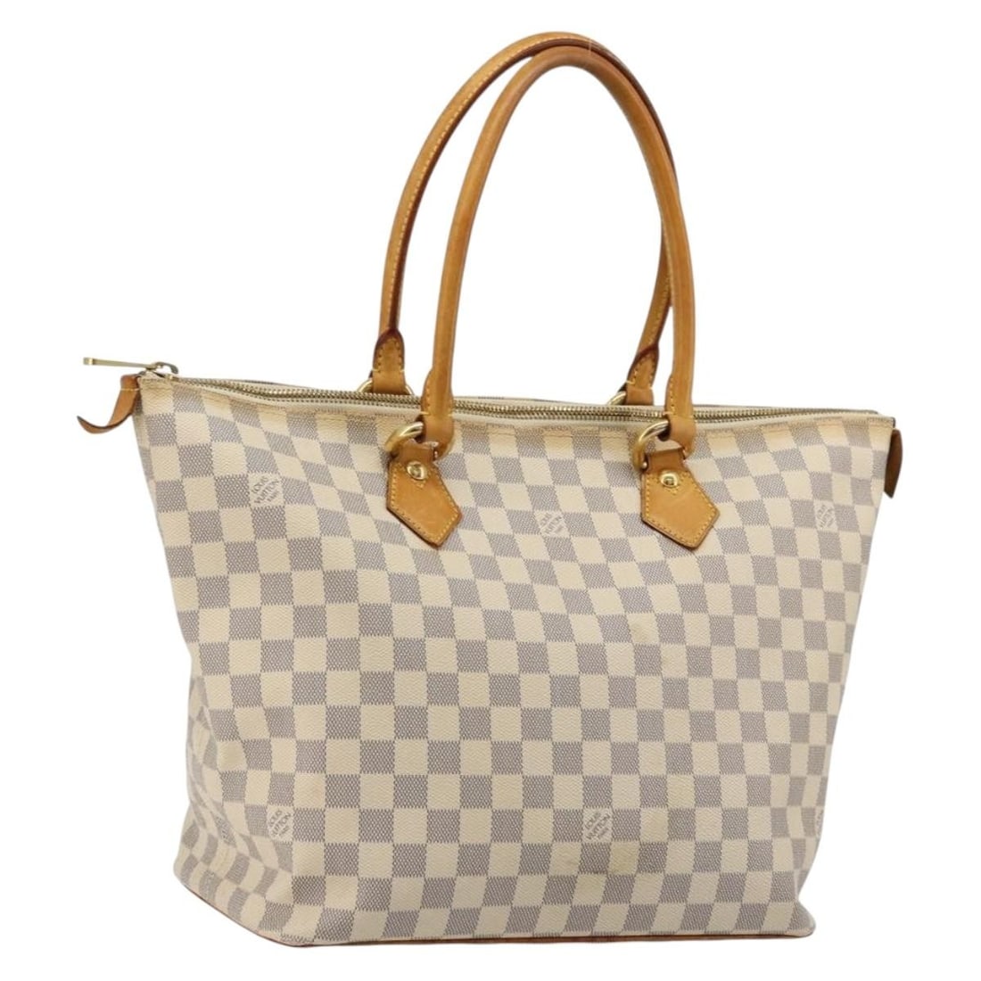 Louis Vuitton Saleya MM Damier Azur Canvas Tote N51185: Louis Vuitton Saleya MM Damier Azur Canvas Tote N51185 Louis Vuitton Damier Azur Saleya MM tote bag in Damier Azur canvas, made in France. This women's tote features the Saleya MM style and comes in t