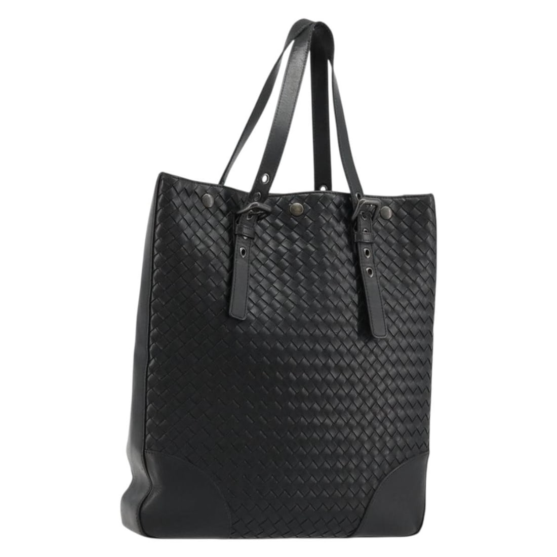 Black Leather Tote Bag Bottega Veneta Intrecciato 269779: Black Leather Tote Bag Bottega Veneta Intrecciato 269779 Bottega Veneta Intrecciato tote bag in black leather, made in Italy. This pre-owned bag features a tote style with handle drop of approximately