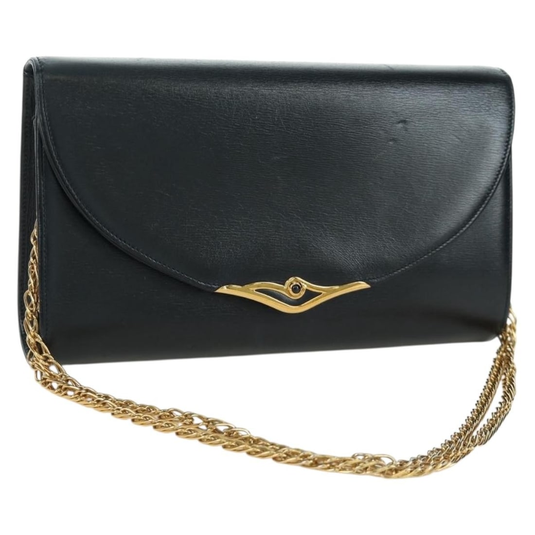 Cartier Sapphire Line Black Leather Shoulder Bag with Dust Bag Box (1 of 18)